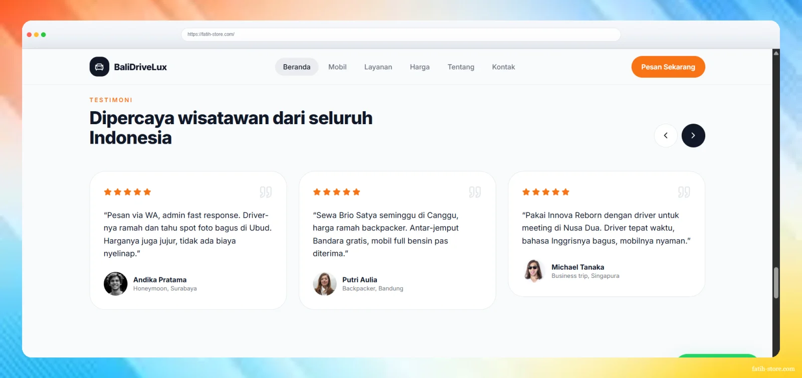 BaliDriveLux — Website Pemesanan Sewa Mobil di Bali gallery image 8