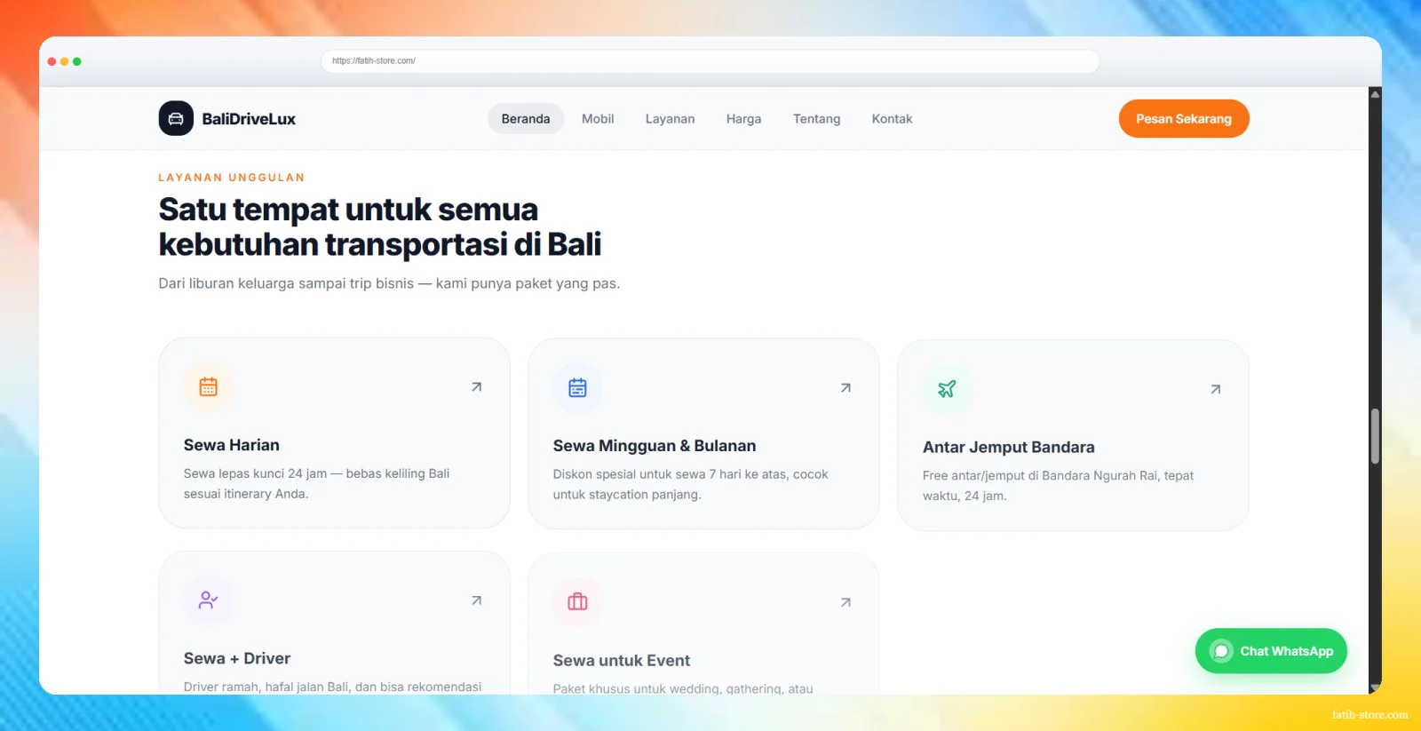 BaliDriveLux — Website Pemesanan Sewa Mobil di Bali gallery image 7