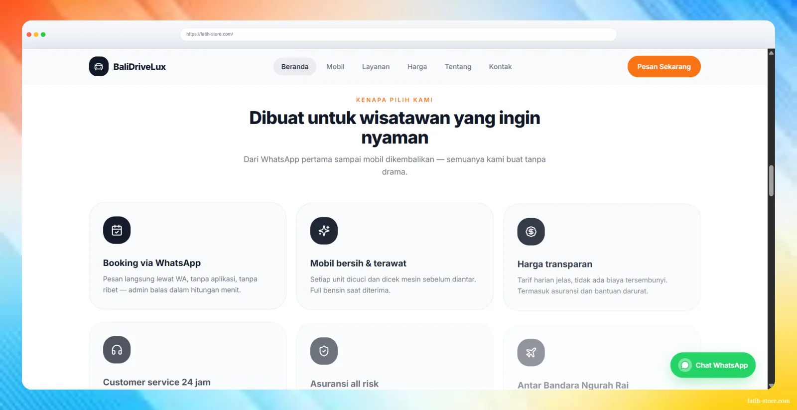 BaliDriveLux — Website Pemesanan Sewa Mobil di Bali gallery image 4