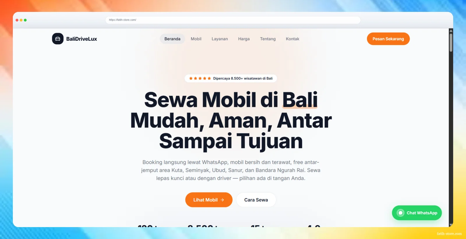 BaliDriveLux — Website Pemesanan Sewa Mobil di Bali gallery image 1