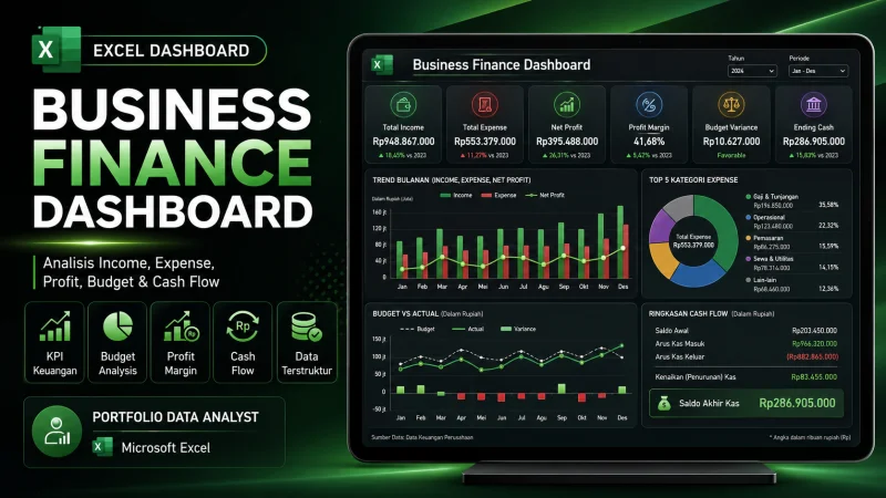 Business Finance Dashboard Berbasis Excel