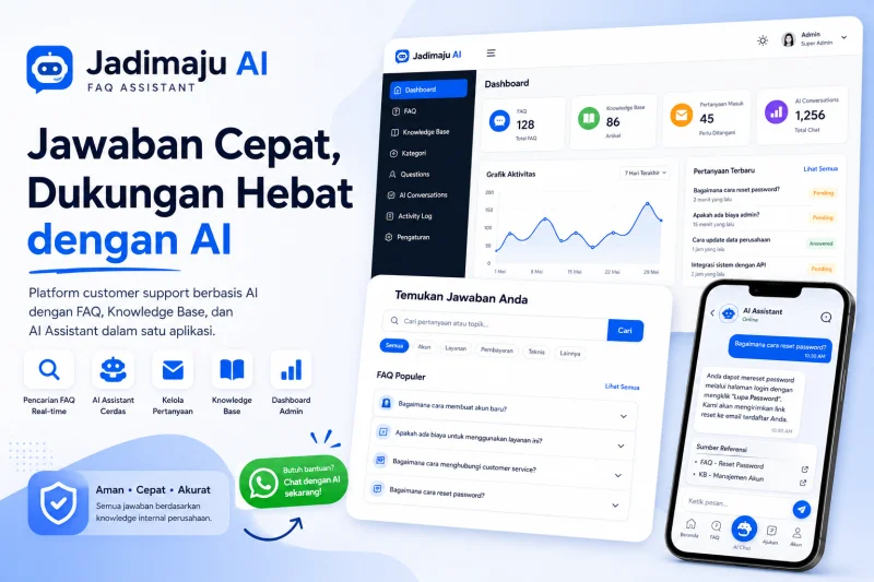 Jadimaju AI FAQ Assistant — Platform Customer Support & AI Chatbot